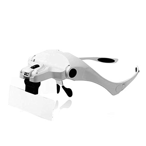 LED Magnifying Headlamp with Light - Hands-Free Illumination for Reading, Jewelry Making, and Detailed Work