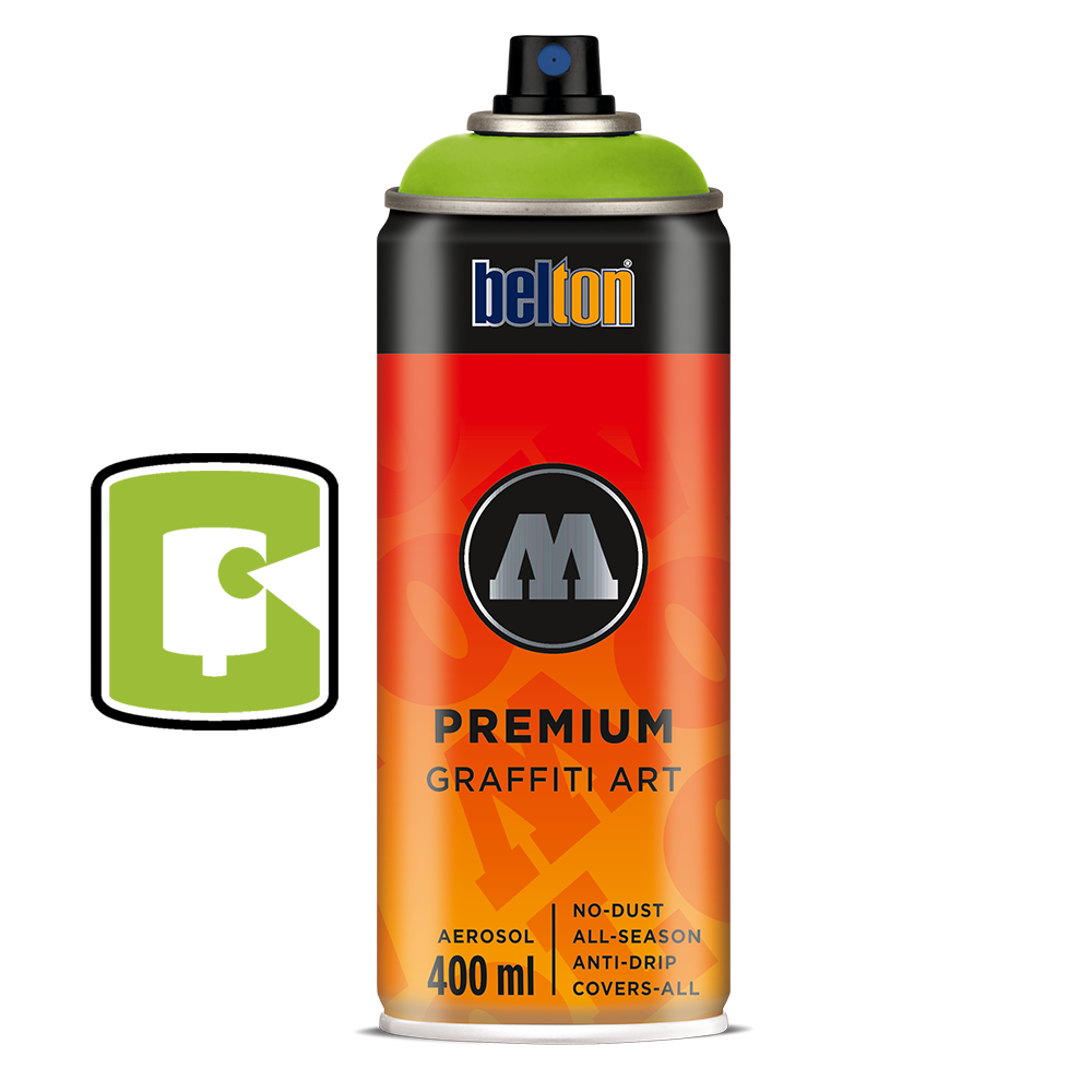 Kiwi 400ML Molotow Premium Belton Spray Paint - High Quality Graffiti & Street Art Paint for Artists, DIY Projects & Home Decor