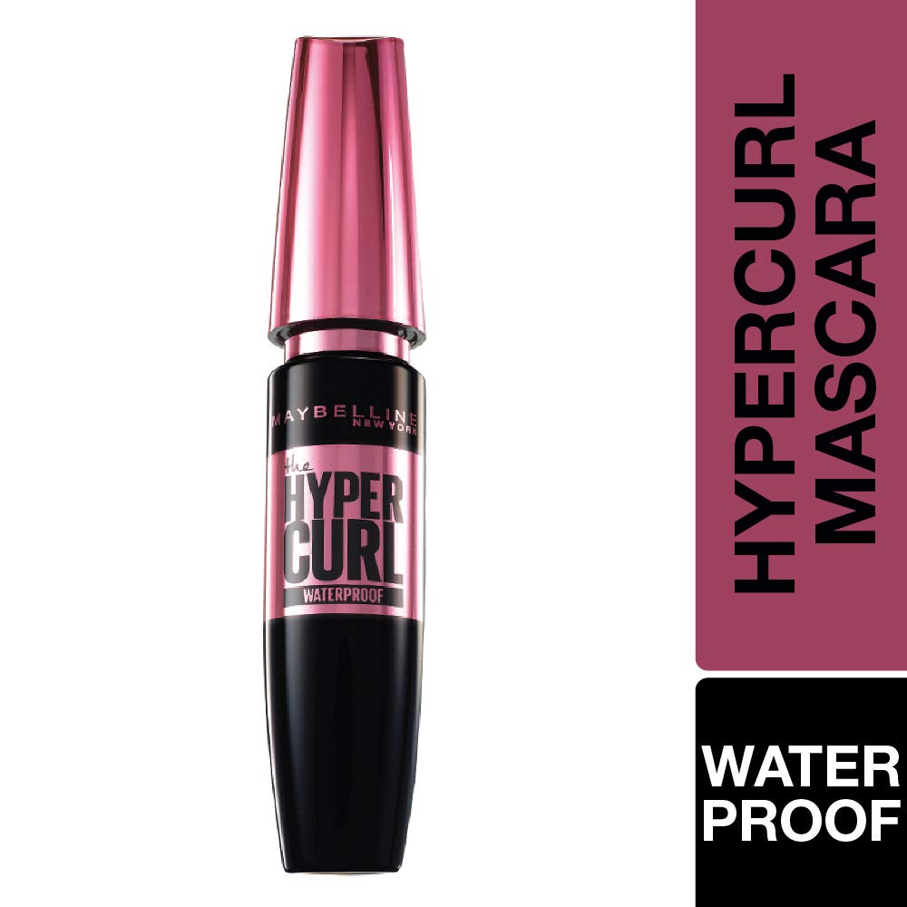 Maybelline New York Hypercurl Waterproof Mascara & Lash Sensational Waterproof Mascara - Black (9.2ml & 10ml) - Volumizing, Lengthening for All-Day Wear - Perfect for Weddings, Swimming & Special Occasions