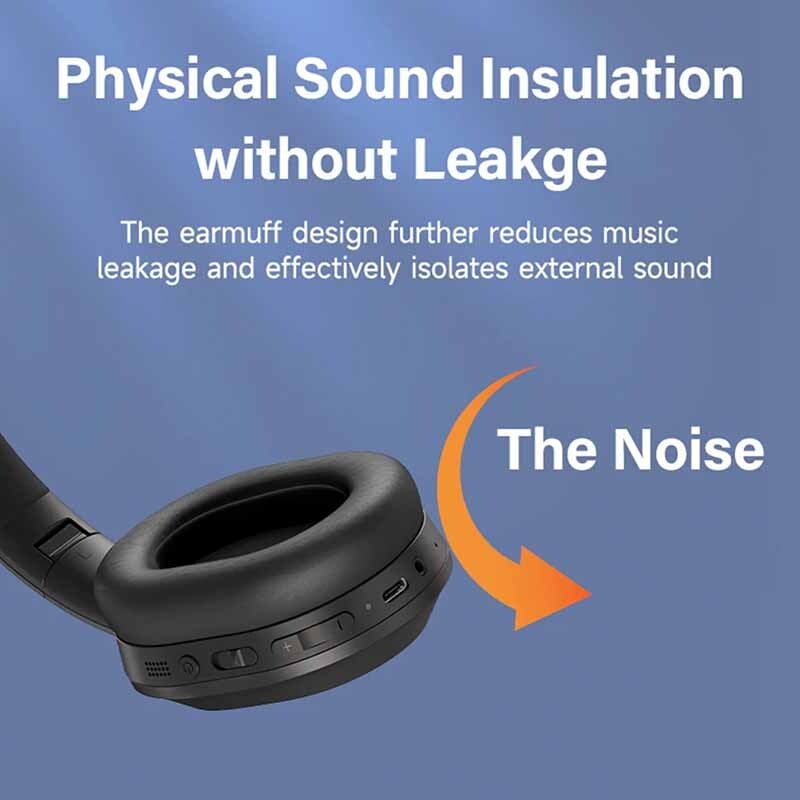 Nokia E1200ANC Wireless Headphones with Active Noise Cancelling - Perfect for Travel, Work & Gym Use