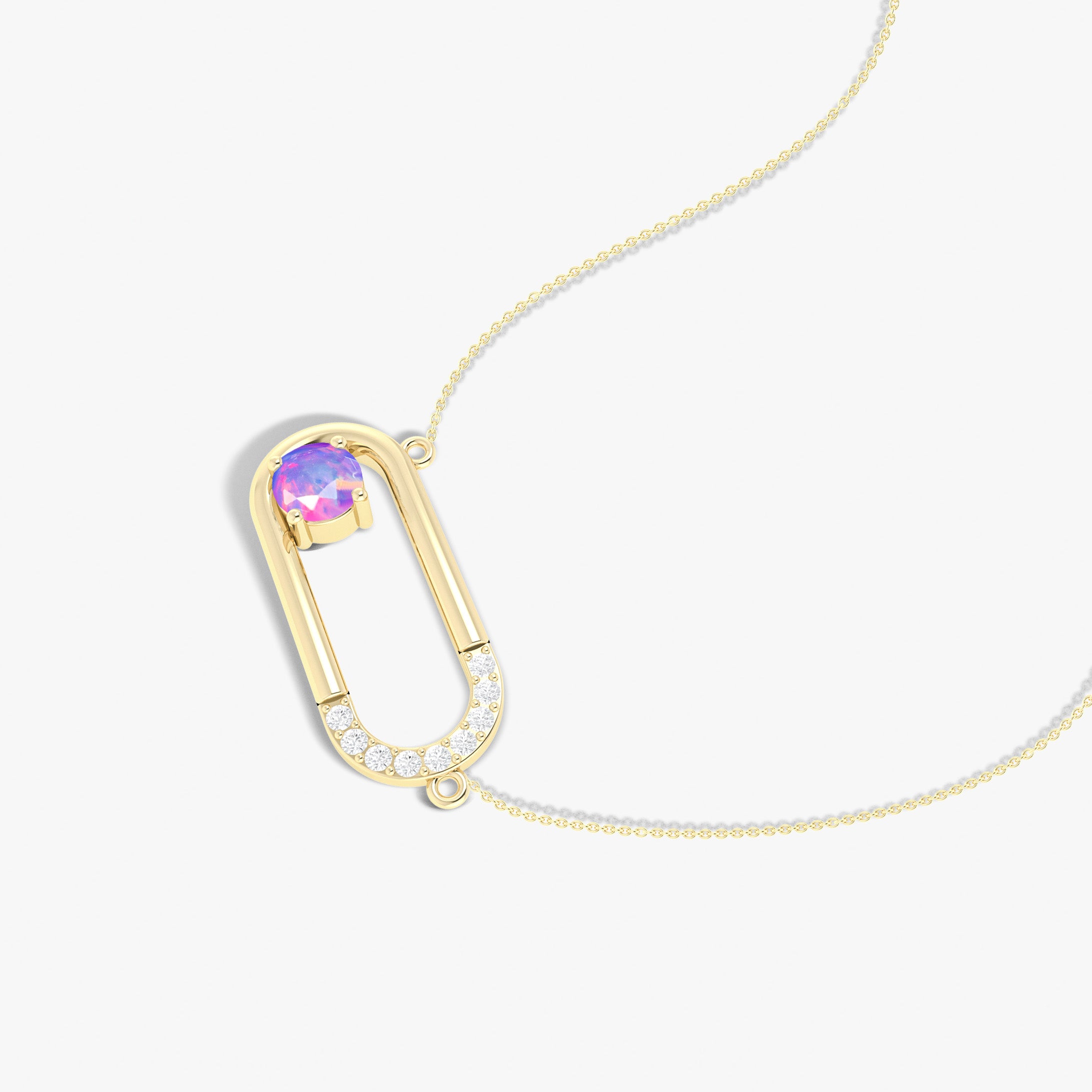 Black Fire Round Ethiopian Opal Pendant Necklace - Elegant Handmade Jewelry for Women, Gift for Her - Perfect for Weddings, Parties & Special Occasions