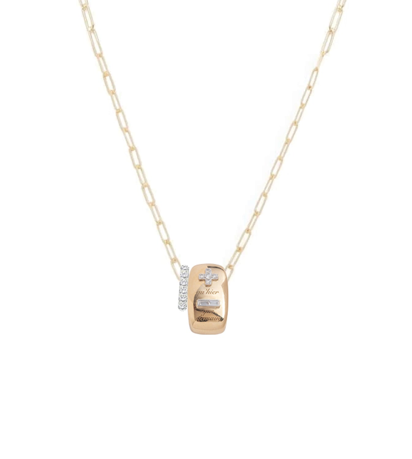 Ever Growing Love Vivacity - Oversized Oval Heart Slide Necklace with Super Fine Clip Chain | Perfect for Valentine's Day Gifts, Anniversary Presents & Romantic Occasions