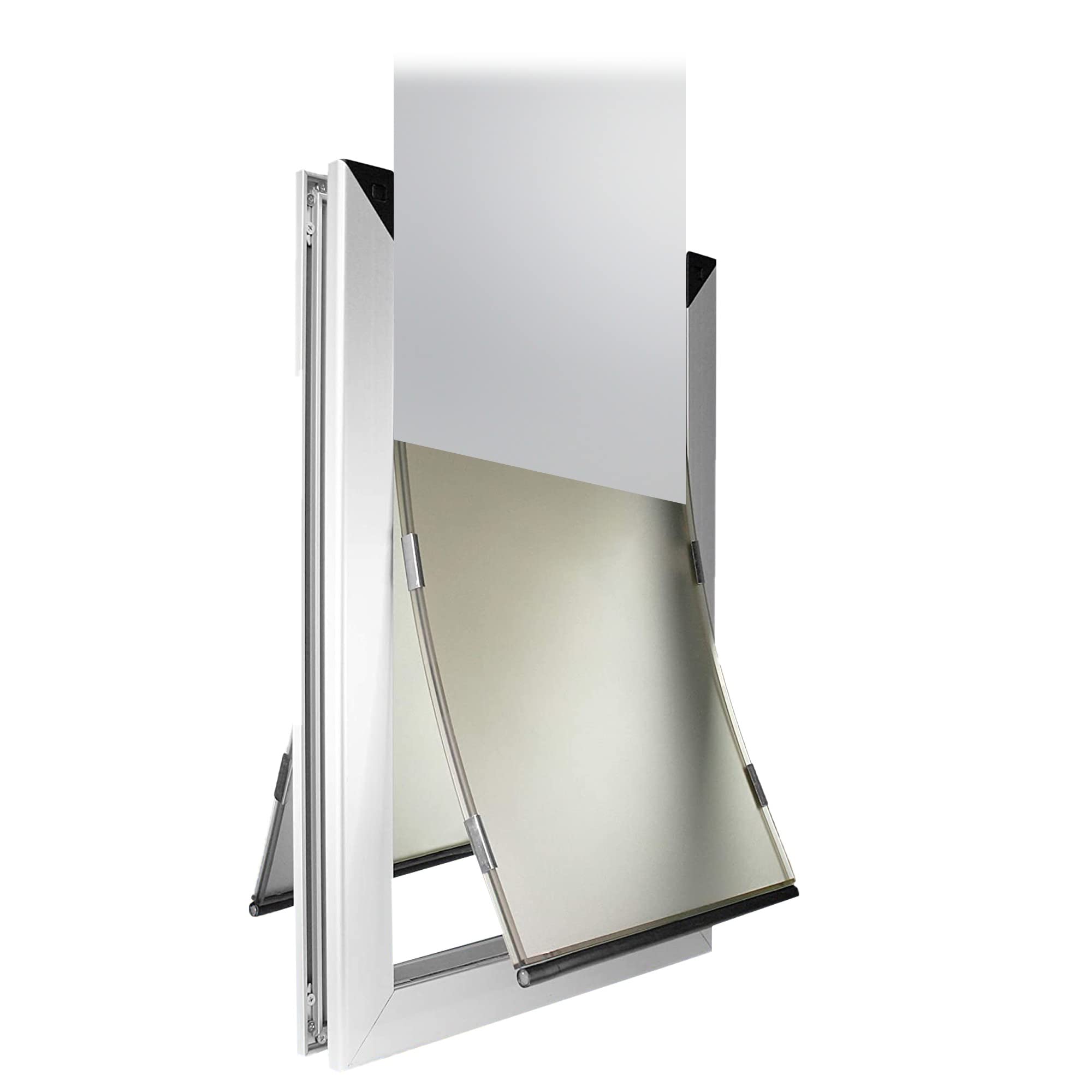 Extra Large Weatherproof Pet Door for Exterior Doors - Energy Efficient Aluminum Dog Door for Large Breeds - Wall Mount Installation - Perfect for Backyard, Patio & Garage Access