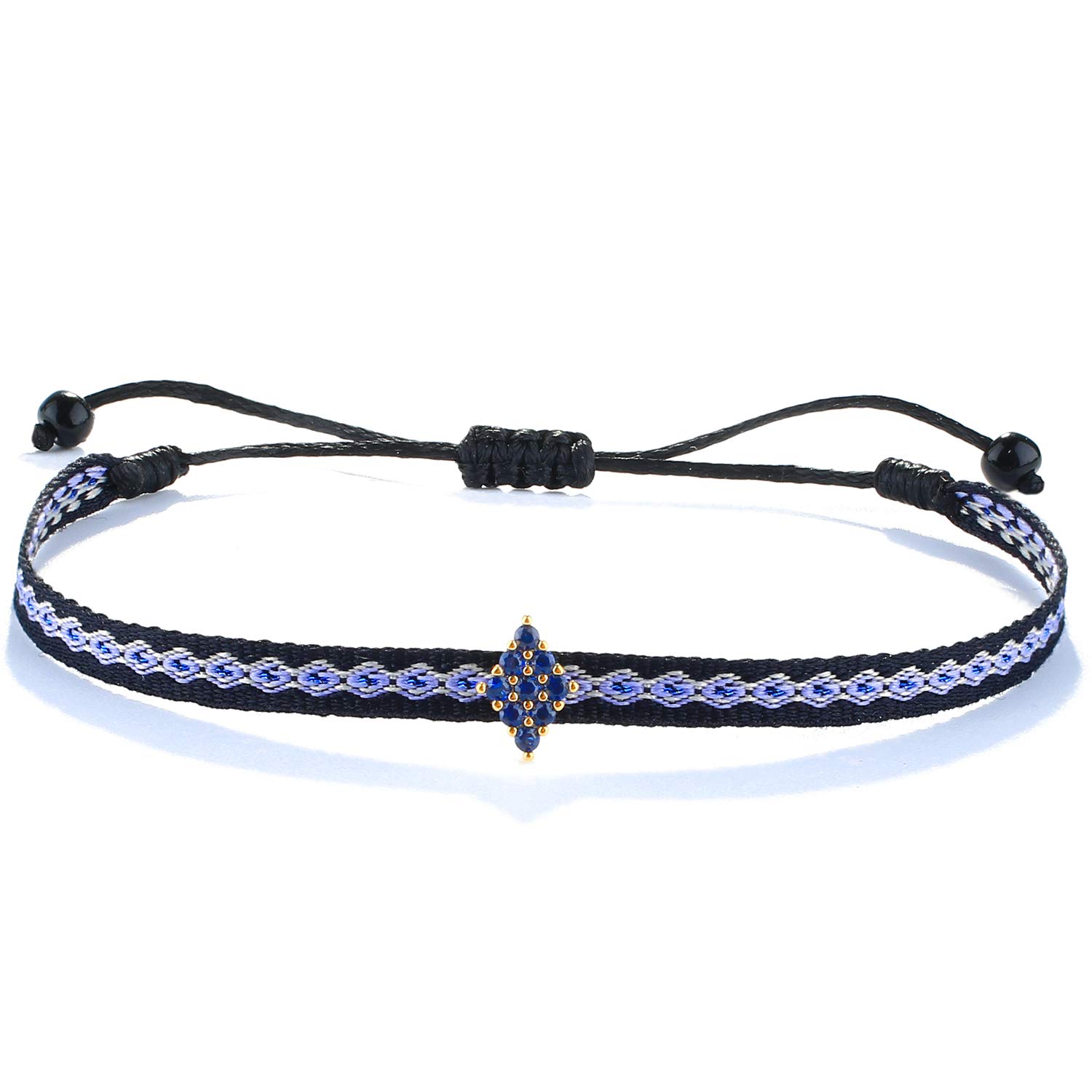 KELITCH Women's Adjustable Friendship Bracelets with Star Charm - Colorful Silk Rope Stackable Bracelets for Best Friends, Gifts & Everyday Wear