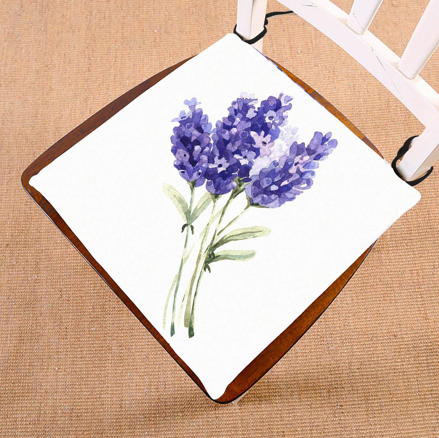 ECZJNT Wildflower Lavender Flower Bed Runner Scarf - 20x95 Inch Decorative Bed Cover for Master Bedroom, Guest Room & Home Decor