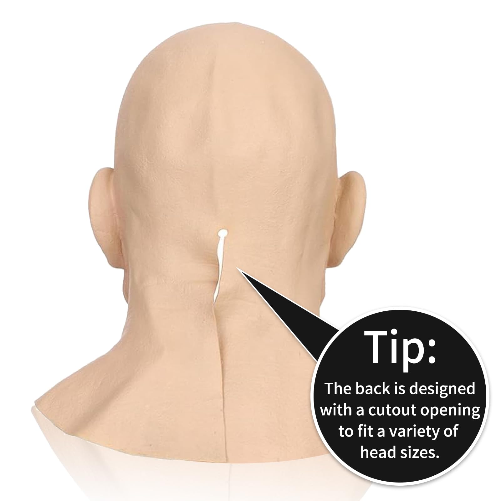 Realistic Old Man Latex Mask - Wrinkle Face Bald Man Halloween Costume for Adults | Scary Horror Cosplay & Masquerade Party Props | Perfect for Halloween, Themed Parties & Haunted Houses