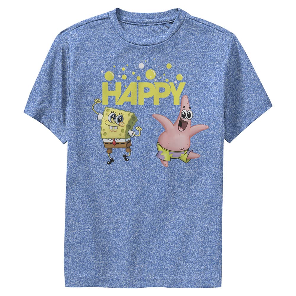 SpongeBob SquarePants Cartoon Happy Face Graphic T-Shirt for Kids - Soft Cotton Short Sleeve Tee for Boys & Girls - Perfect for School, Playdates & Birthday Parties