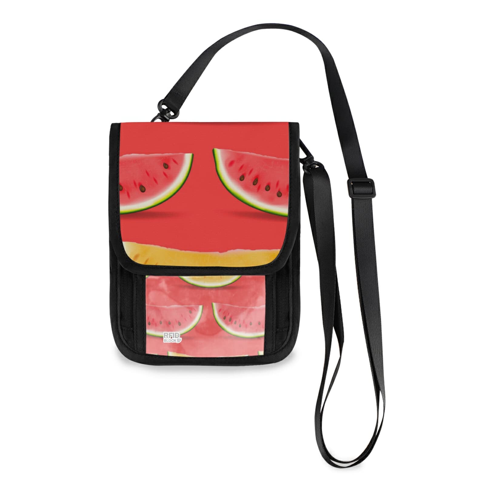 Small Crossbody Cell Phone Purse Bag for Women - 2 Pack Watermelon Print Mini Messenger Shoulder Handbag | Perfect for Summer Outings, Travel & Everyday Use