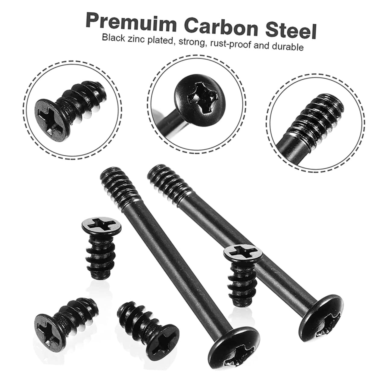 BESTonZON 60pcs Computer Case Fan Screw Kit - Premium Rack Cabinet Cooling Fan Screws for PC Builds & Gaming Rigs | Perfect for DIY Computer Assembly & Case Fan Installation