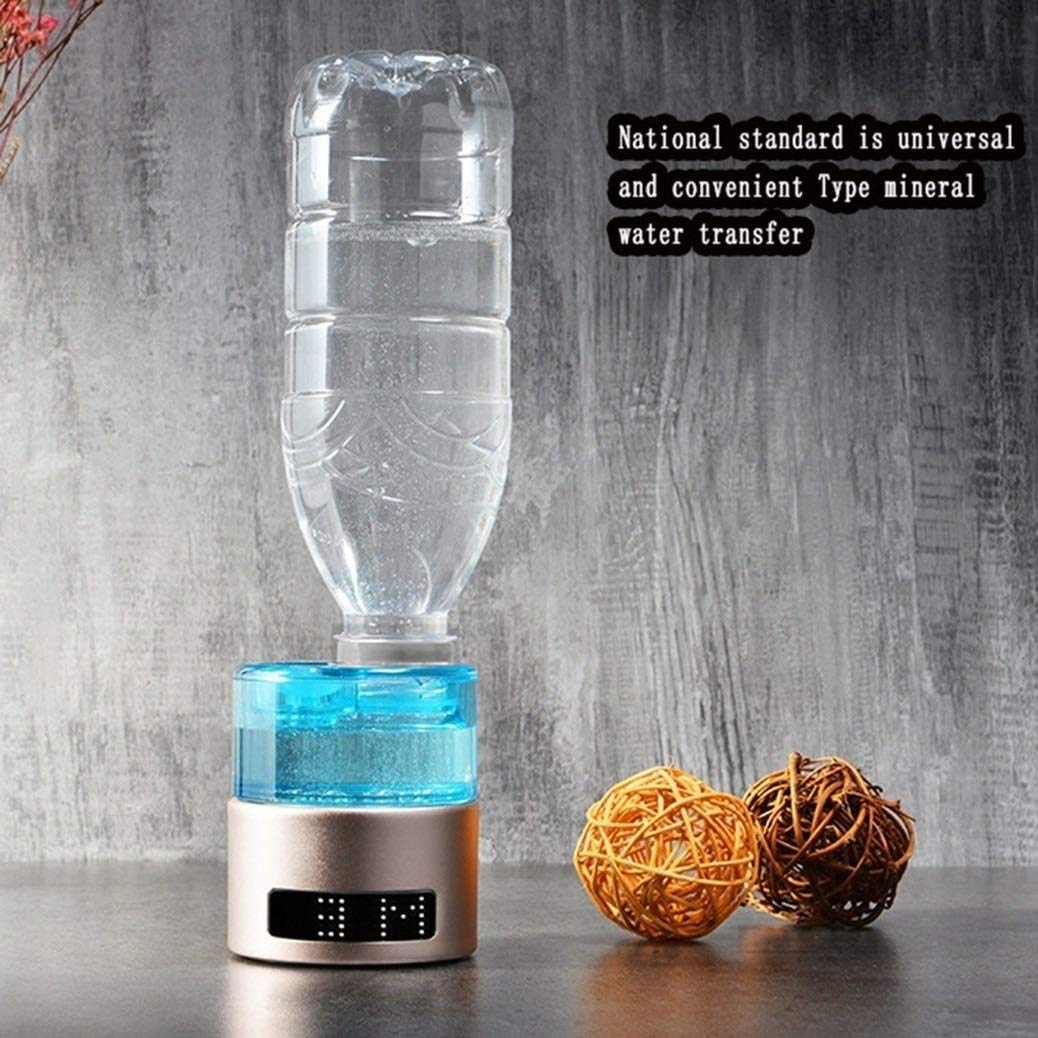 Hydrogen Water Bottle Generator - Portable Alkaline Water Maker with SPE/PEM Technology - 400ml High Borosilicate Glass Bottle - for Hydration, Detox & Energy Boost at Home, Gym or Travel