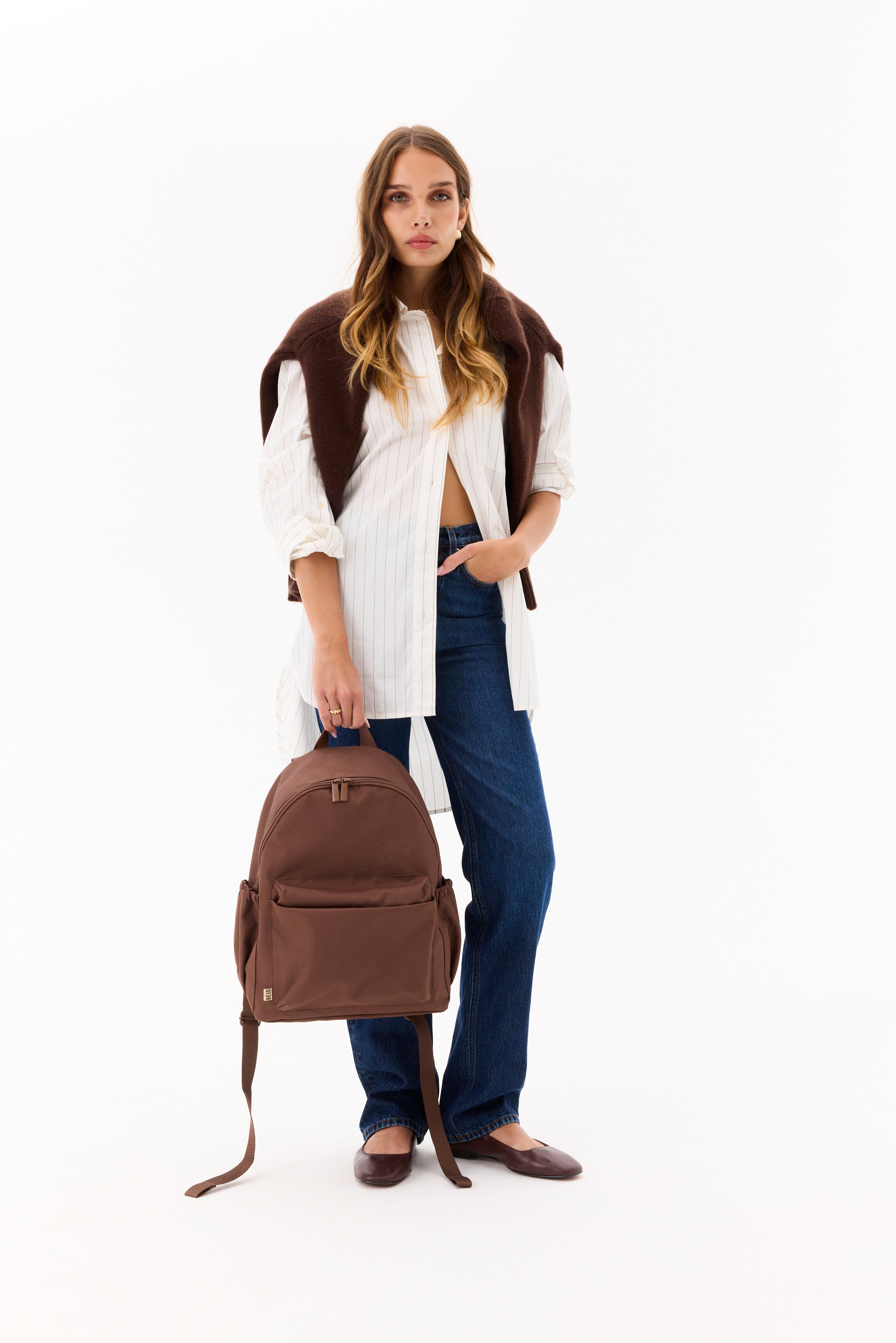 The BÉISics Backpack in Maple - Stylish & Functional Travel Backpack for Women, Perfect for Work, School & Everyday Use