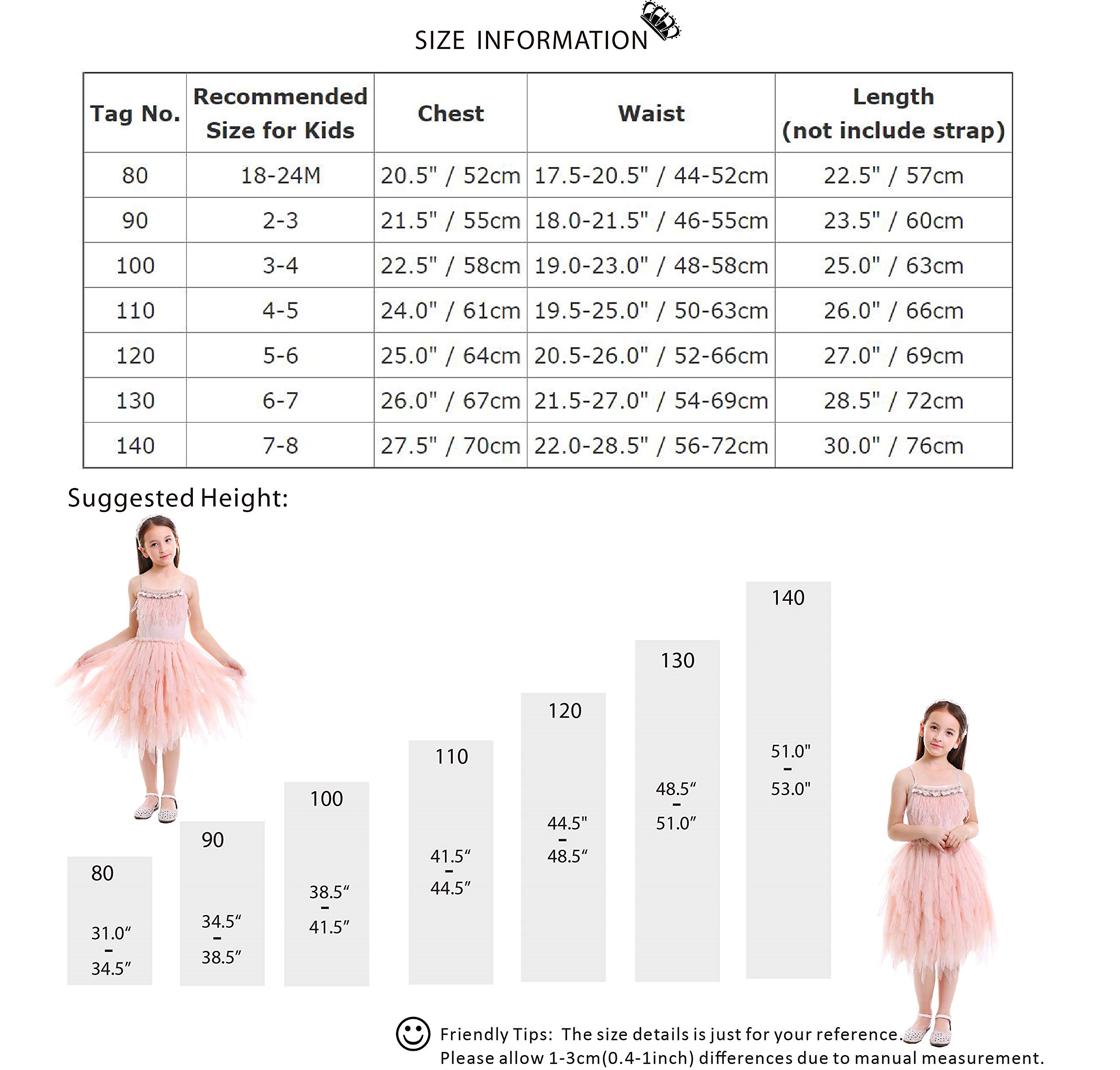 OBEEII Girls Swan Princess Feather Fringe Tutu Dress - Elegant Pageant Party, Wedding, Dance, Birthday Gown for Special Occasions | Perfect for Pageants, Tea Parties & Photo Shoots