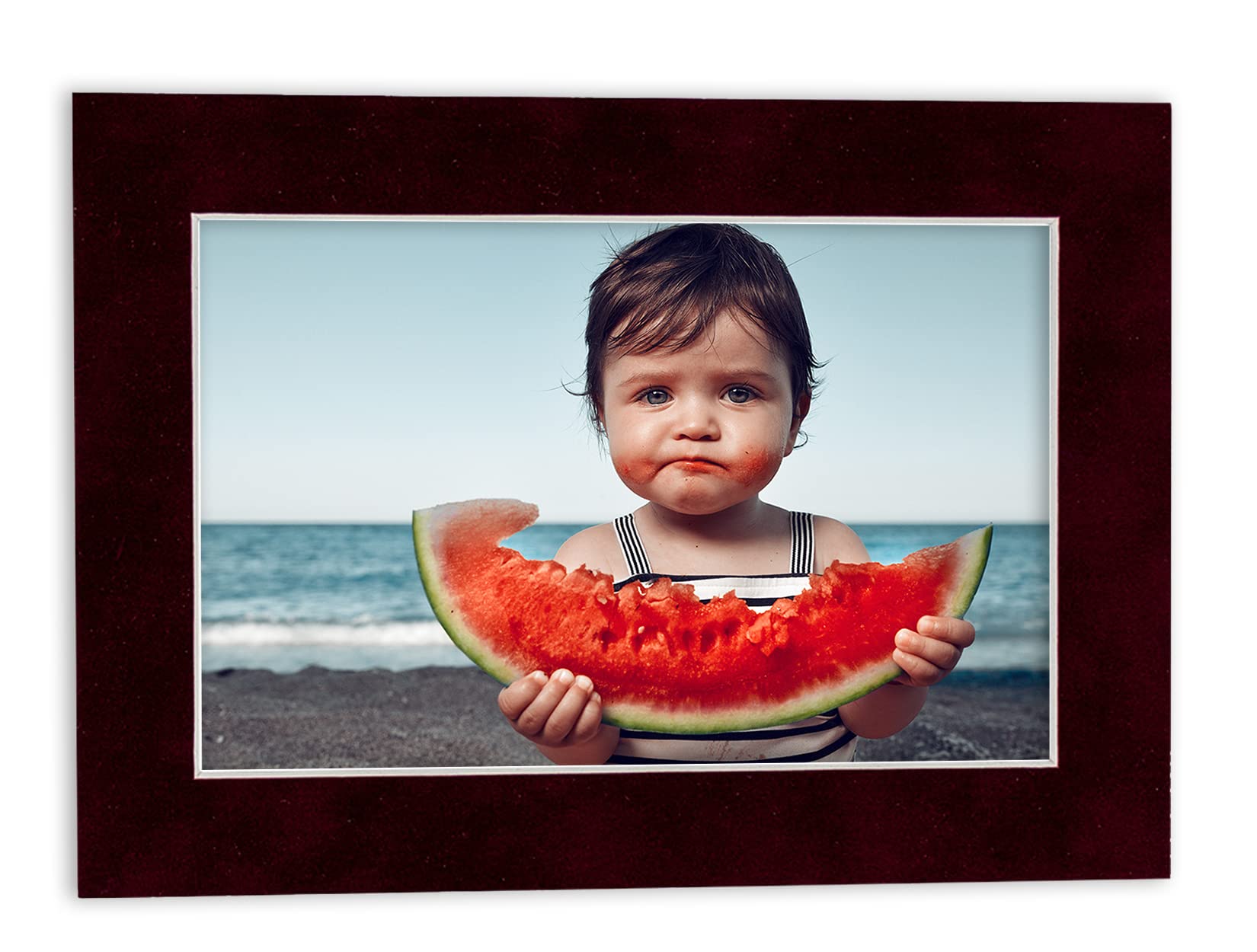 30x40 Acid-Free Dark Red Suede Precut Matboard with Backing Board - Bevel Cut for 27x36 Photos - 4-Ply Thickness - Includes Crystal Clear Self-Seal Photo Mat Bag - Perfect for Framing, Picture Displays, and Art Preservation