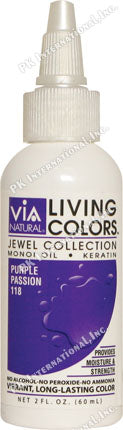 VIA NATURAL LIVING COLORS Jewelry Collection - 2oz Organic Hair Dye for Vibrant, Long-Lasting Color | Perfect for DIY Hair Coloring at Home & Salon Use