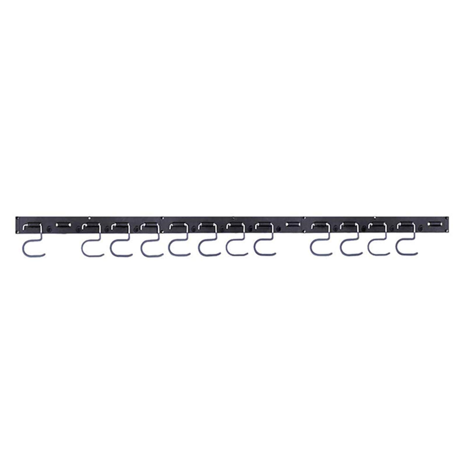 LIXFDJ 48-Inch Wall Mounted Tool Storage Organizer Rack - Heavy Duty Space-Saving Tool Holder for Home, Kitchen, Garage & Garden Tools (Black) | Perfect for DIY Projects, Workshop Organization & Clutter-Free Storage