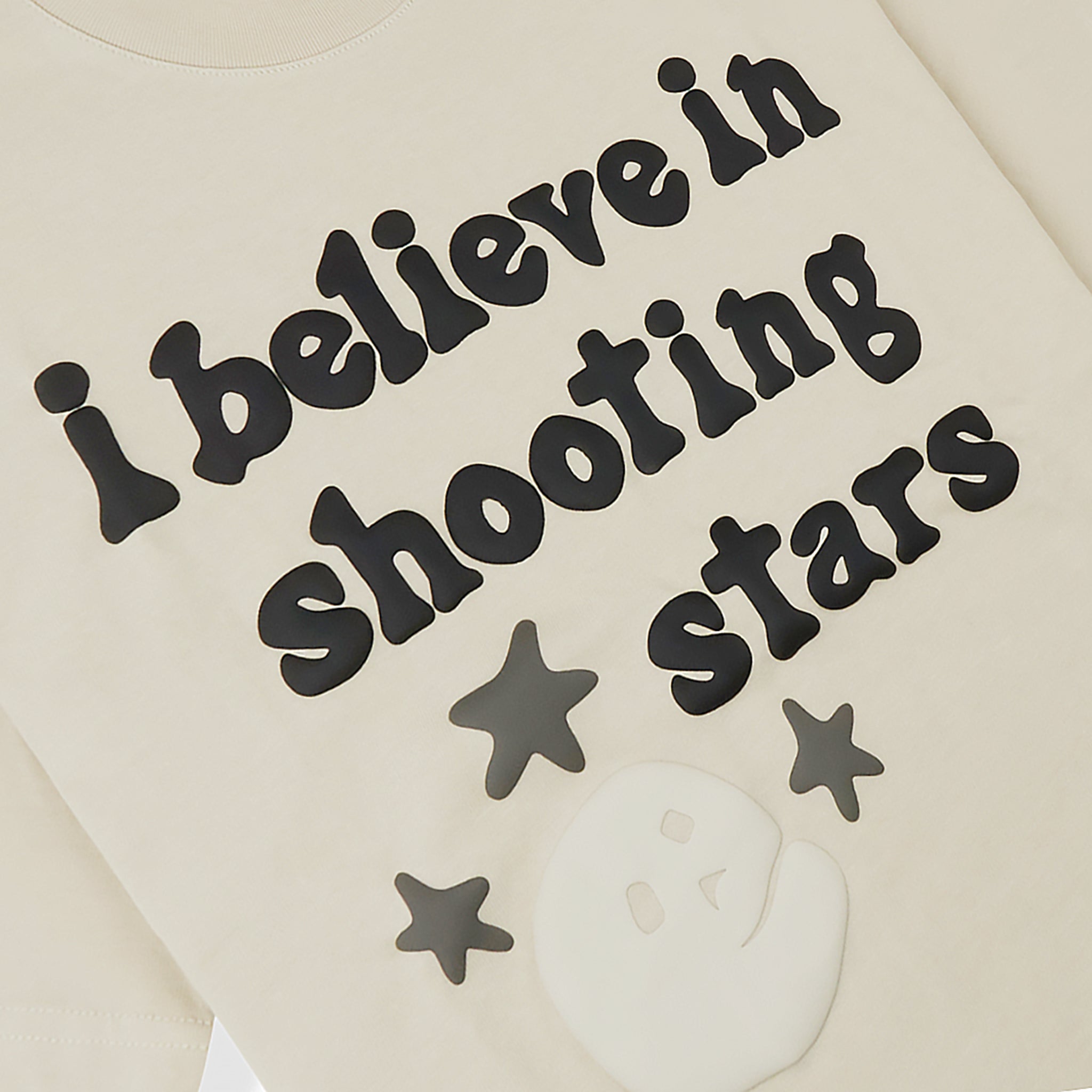 Broken Planet I Believe In Shooting Stars Bone White T-Shirt | Trendy Graphic Tee for Men & Women | Perfect for Casual Wear, Street Style & Gifts