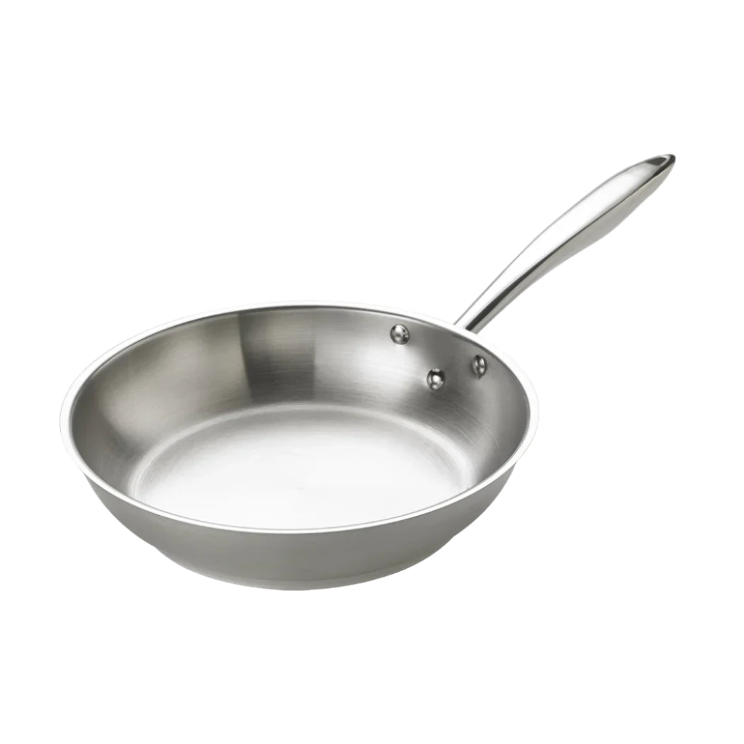 Thermalloy Deluxe 9.5 Inch Stainless Steel Fry Pan - Professional Nonstick Skillet for Sautéing, Frying & Cooking Perfect Eggs | Ideal for Gas, Electric & Induction Stovetops