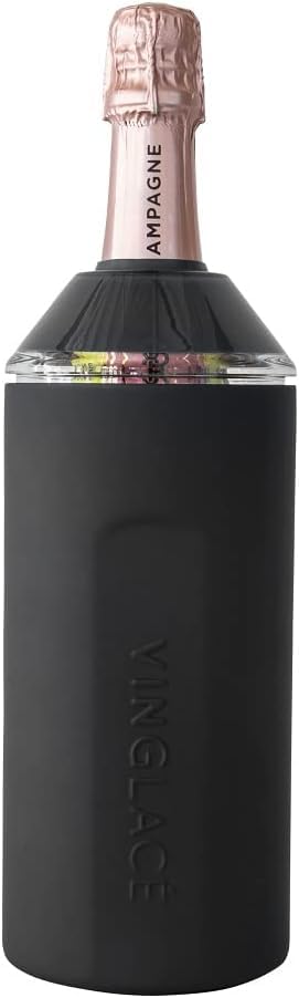 Personalized Wine & Champagne Bottle Chiller - Custom Engraved Gift for Wine Lovers (Black) | Perfect for Weddings, Anniversaries & Holiday Gifts