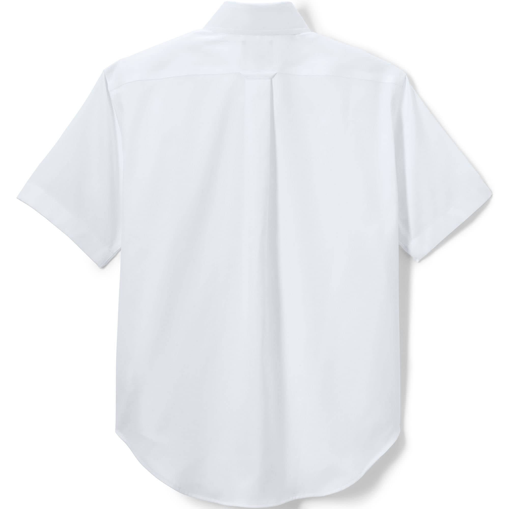 Lands' End Boys' Short Sleeve No-Iron Pinpoint Dress Shirt for School Uniforms - Comfortable & Wrinkle-Free for Daily Classroom Wear