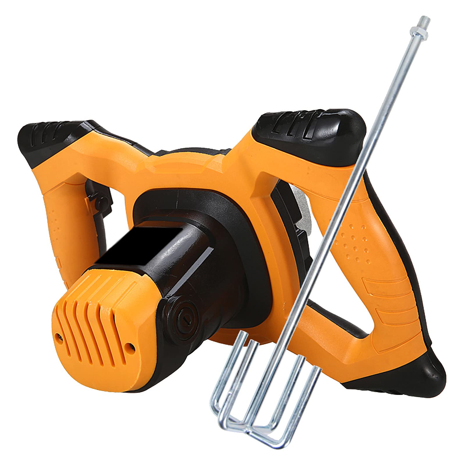 2800W Portable Electric Handheld Concrete Mixer - Adjustable 6-Speed Drywall Mortar & Paint Cement Mixer with Steering Wheel Handle | Perfect for Construction, DIY Projects & Home Renovations