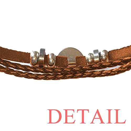 Authentic Mexican Leather Dance Bracelet - Handcrafted Totem Wristband Jewelry for Festivals & Cultural Events | Perfect for Dancers, Performers & Boho Fashion Lovers