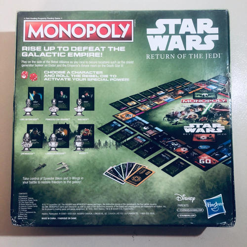 Star Wars Return of The Jedi Edition Monopoly Board Game for 2-6 Players, Ages 8 and Up | Family Game Night, Birthday Gifts, Movie Themed Party Games