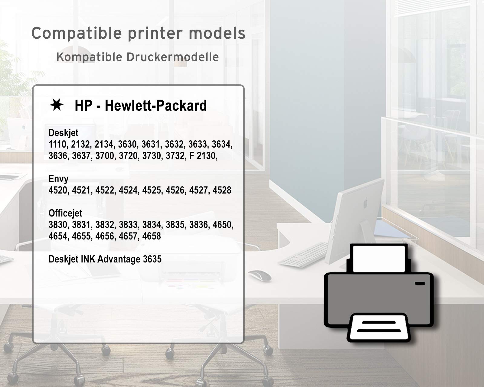 4-Pack 100ml Printer Ink Refill Kit - Compatible with HP 302 & HP 304 Cartridges (Black, Cyan, Magenta, Yellow) | Includes Refill Syringes & Gloves | Non-OEM Ink for Home & Office Printing Needs