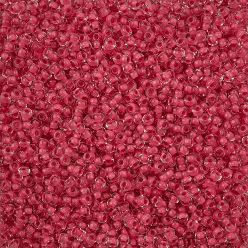 11/0 Czech Seed Beads #01542 C/L Terra Intensive Rose 23g - Perfect for Jewelry Making, Beading, and DIY Crafts - Ideal for Bracelets, Necklaces, and Home Decor Projects