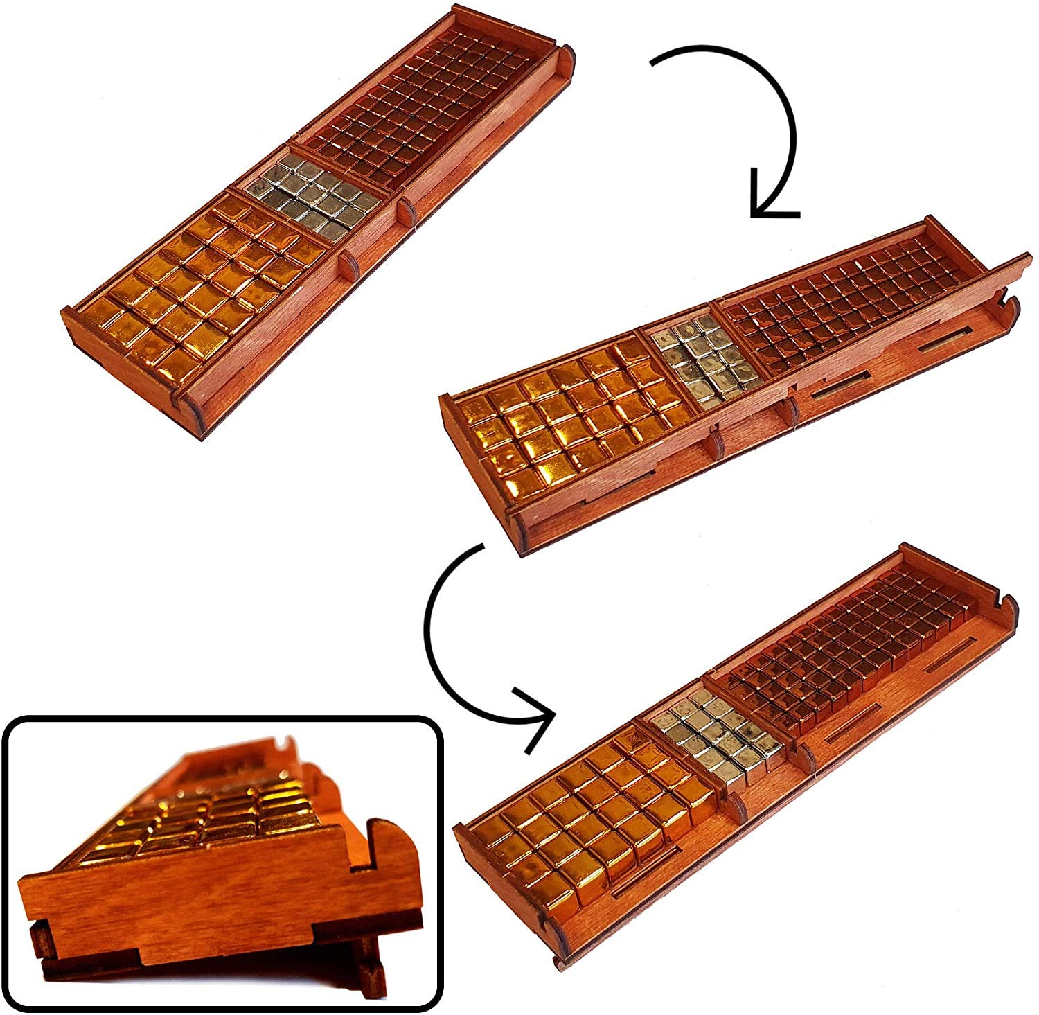 SMONEX Wooden Organizer for Terraforming Mars Board Game - Storage Solution for Player Boards & Full Expansions - Perfect for Game Nights & Organized Storage