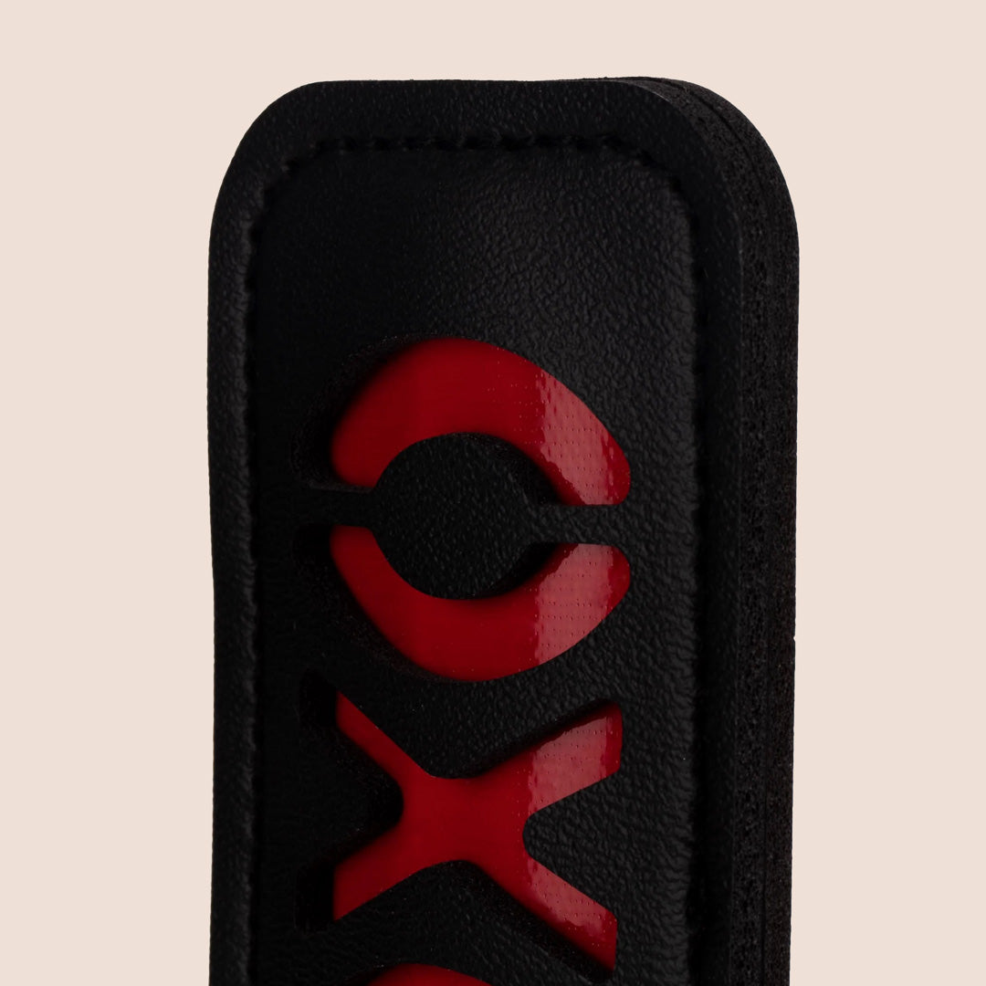 Sex & Mischief Vinyl Spanking Paddle with XOXO Design - Perfect for BDSM, Roleplay & Couples Play - Leaves a Playful XOXO Mark