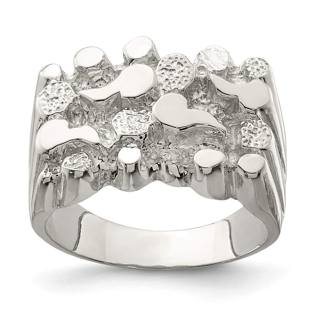 925 Sterling Silver Women's Nugget Ring - Elegant Stackable Minimalist Jewelry for Everyday Wear | Perfect Gift for Her, Anniversary, Birthday & Special Occasions