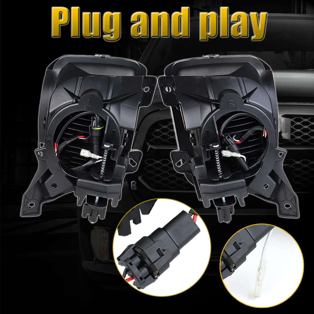 2013-2018 Dodge Ram 1500 LED Fog Lights with DRL - Bright Front Bumper Fog Lamps for Enhanced Visibility & Safety | Perfect for Night Driving, Off-Roading & Inclement Weather