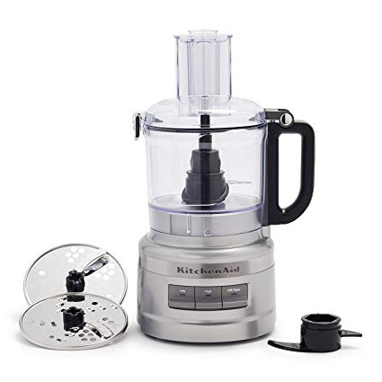 KitchenAid 7 Cup Food Processor - Powerful Countertop Appliance for Chopping, Slicing & Shredding | Contour Silver | Perfect for Meal Prep, Baking & Healthy Cooking