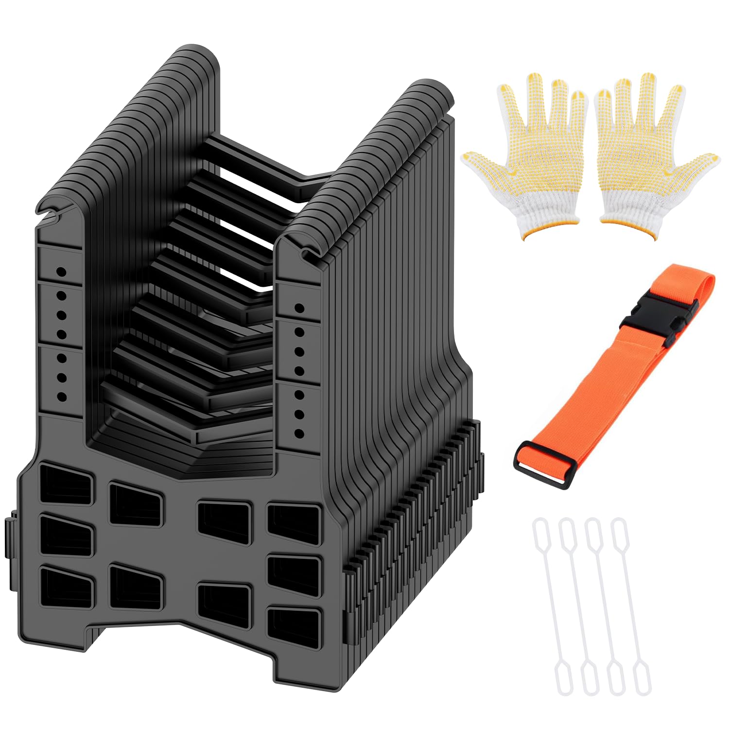 10 Ft RV Sewer Hose Support - Adjustable Height Accordion Design for Quick Installation | Fits All Travel Trailers & Campers | Perfect for RV Dump Stations & Campground Waste Management