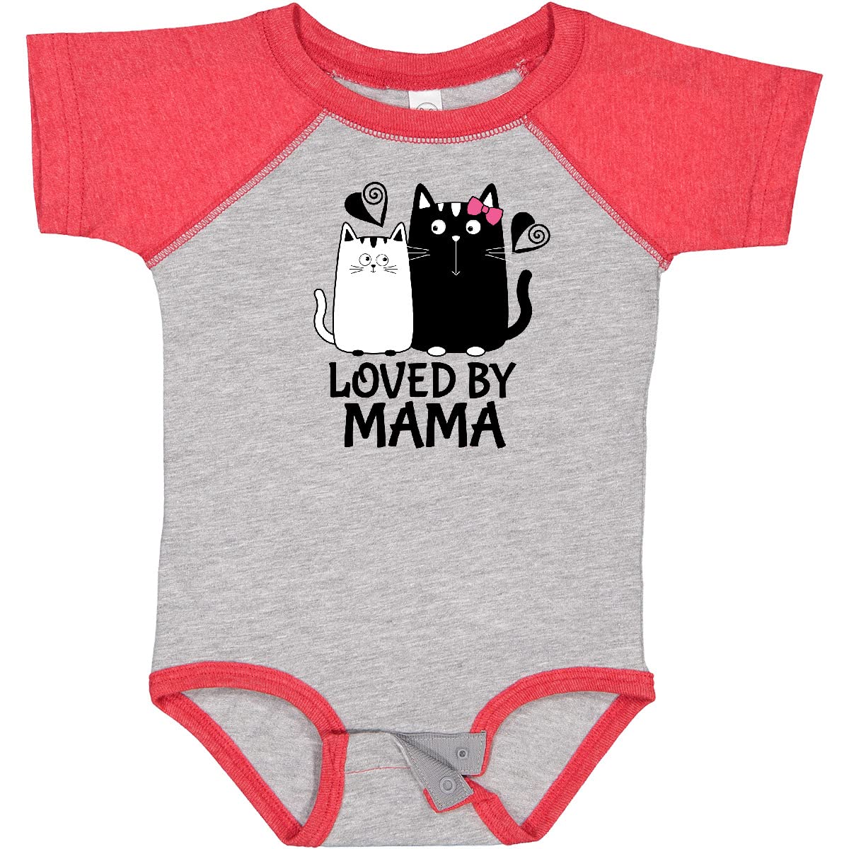 Inktastic Loved by Mama Baby Bodysuit - Soft Cotton Onesie for Newborns & Infants - Perfect for Family Photos, Baby Showers & Everyday Wear