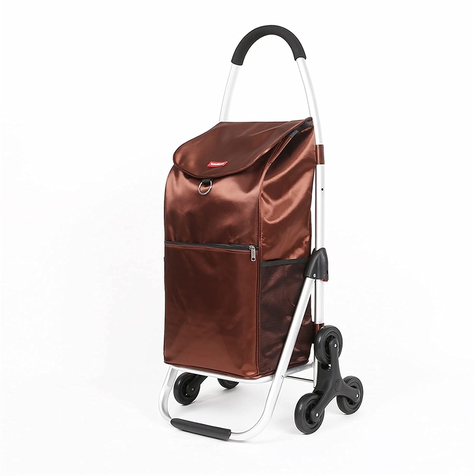 Foldable 6-Wheel Shopping Cart with Large Capacity & Aluminum Alloy Frame - Heavy Duty Grocery Cart, Luggage Cart for Stairs, Supermarket, Market, Travel & Home Use
