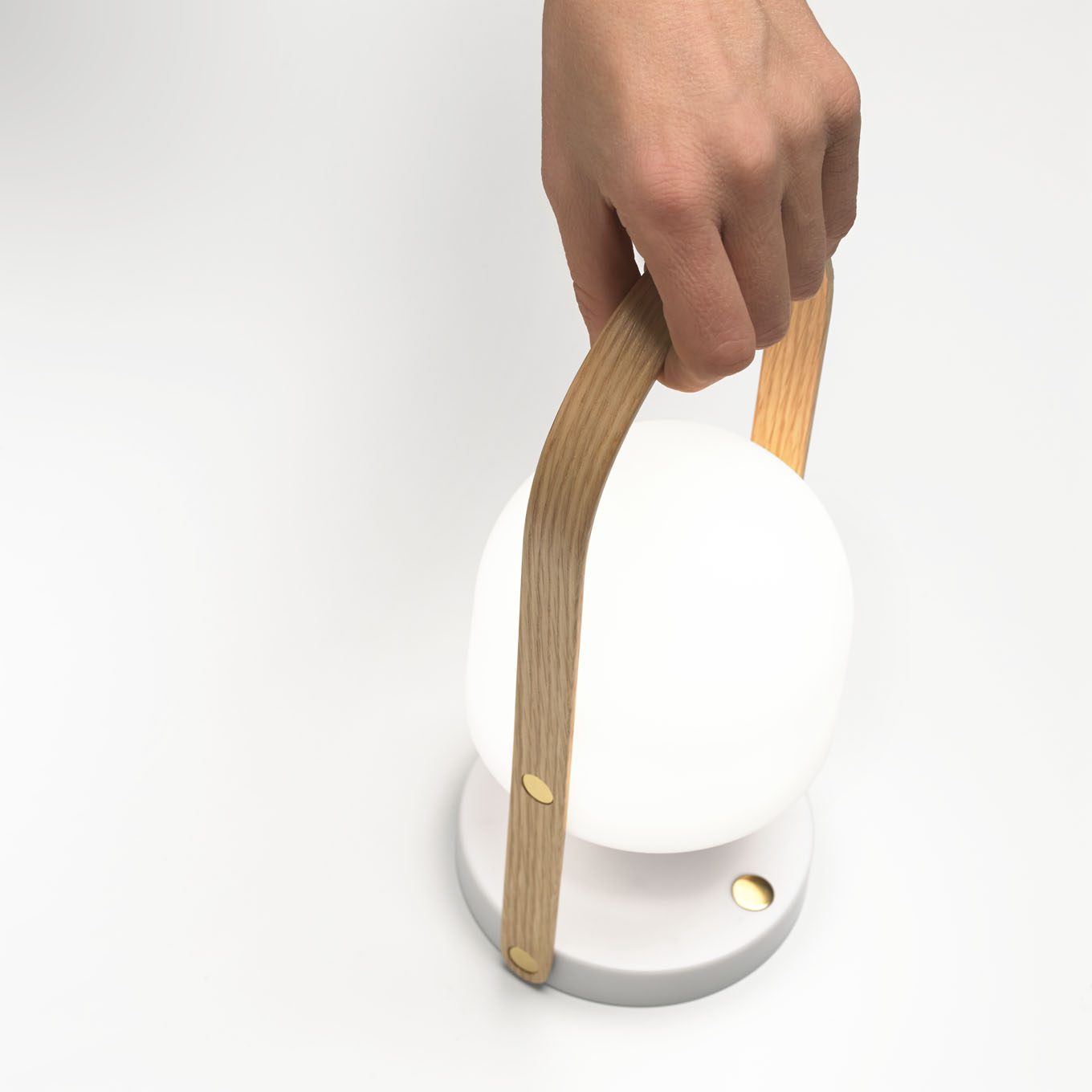 Marset Follow Me Portable Rechargeable LED Night Light - White Battery-Operated Bedside Lamp for Nursery, Camping & Outdoor Use