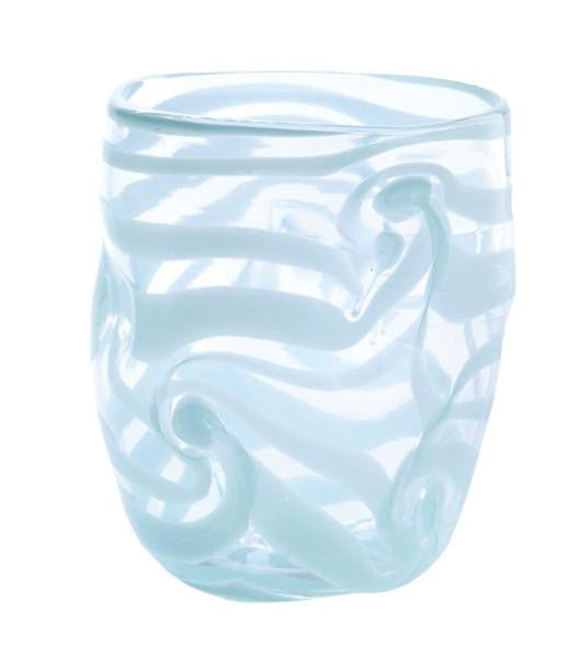 Aria Glasses - Blue Swirl Set of 6 | Elegant Drinking Glasses for Cocktails, Juice & Wine | Perfect for Parties, Weddings & Home Bar Decor