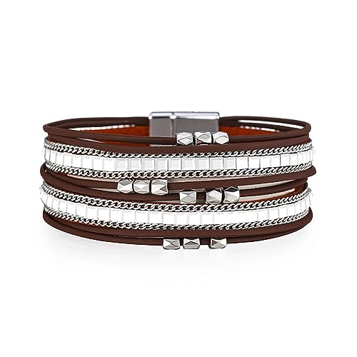 stack bracelets for women(brown)