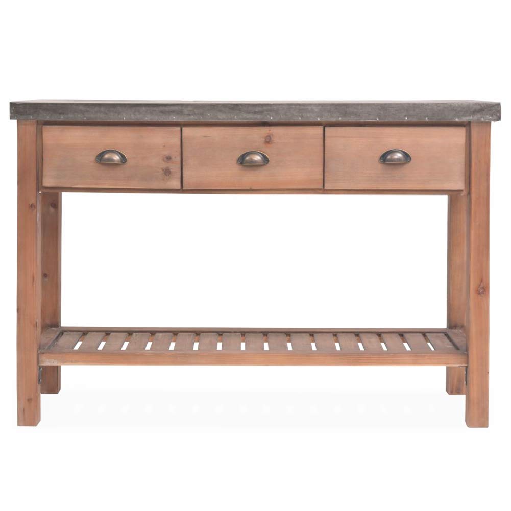 Solid Fir Wood Console Table - 48