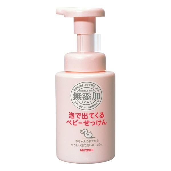 Miyoshi Baby Foaming Wash - Additive-Free Gentle Cleanser for Sensitive Skin | 250ml Pump Bottle | Perfect for Daily Bath Time & Newborn Care