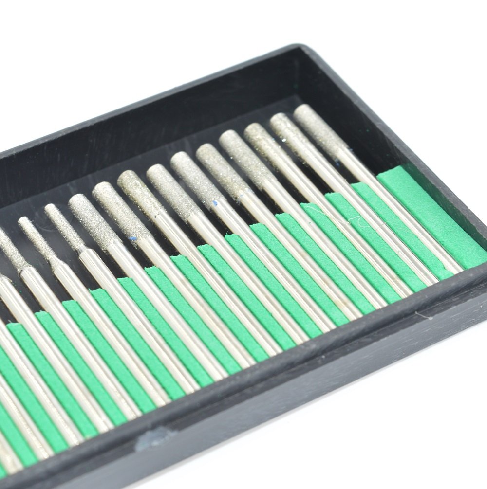 60 Pcs Diamond Drill Bits Set - 1mm 2mm 3mm Mixed Sizes for Jewelry Making, Lapidary, Sea Glass & Shell Crafting - Perfect for DIY Gemstone, Glass, Ceramic Drilling Projects