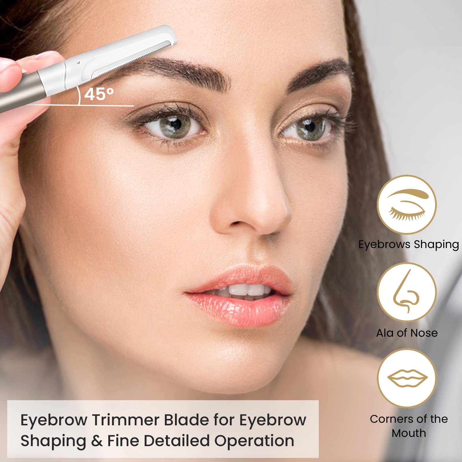 Professional Dermaplaning Tool for Face Exfoliation - Eyebrow Razor & Peach Fuzz Remover for Women | At-Home Facial Hair Removal & Skin Smoothing | Perfect for Pre-Makeup Prep & Skincare Routine
