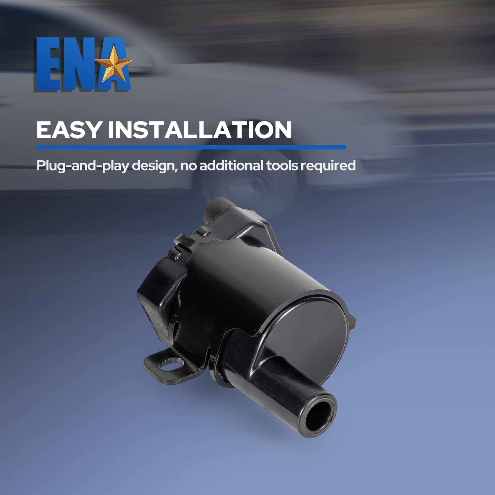 ENA 1 Round Ignition Coil Pack V8 5.3L 6.0L Compatible with GMC Chevy Silverado 1500 2500 Tahoe Suburban Express Sierra Yukon Savana Escalade 2000-2006 - Replaces UF262 D585 - High Performance Engine Ignition for Smooth Acceleration & Fuel Efficiency