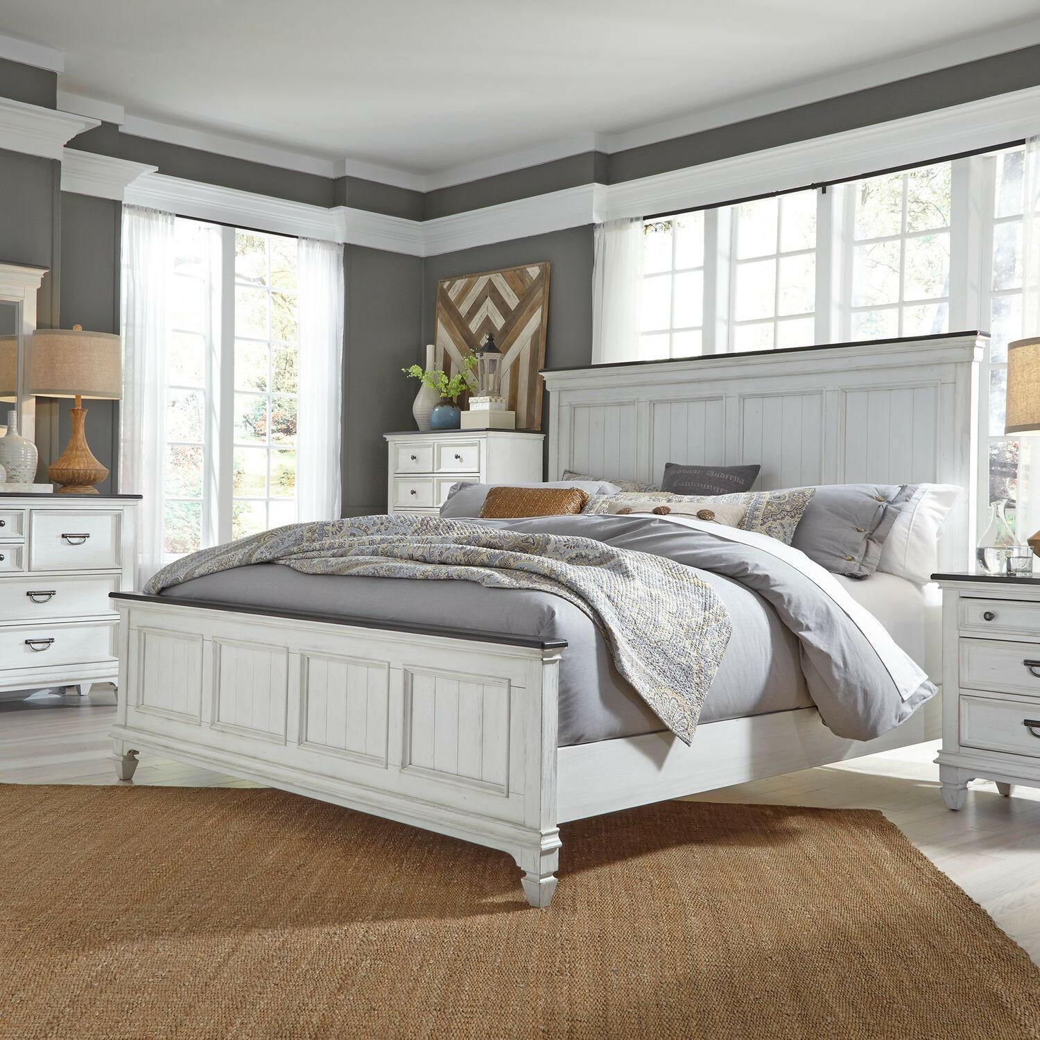 Allyson Park King Size Bed Frame with Headboard, Footboard, and Rails – 417 15/16/90 Inches – Perfect for Master Bedroom and Guest Room Decor