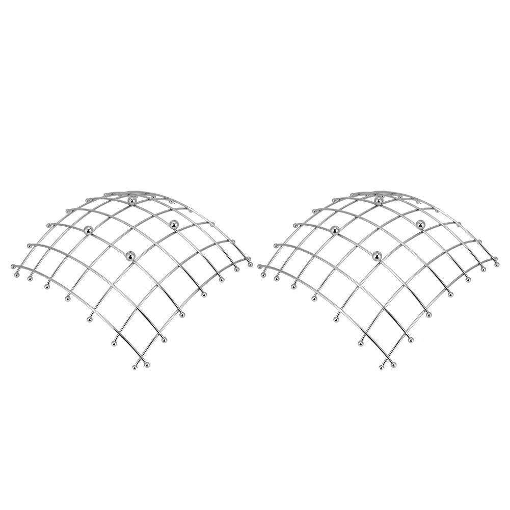 2-Pack Stainless Steel Fruit Bowl Set - Shallow Hollow Carved Design for Fruits, Vegetables, Eggs & Snacks | Perfect for Kitchen Counter, Dining Table & Party Serving