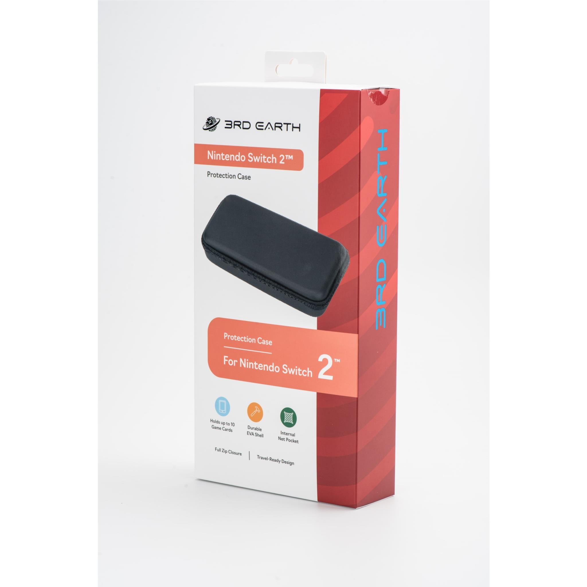 3rd Earth Shockproof Protective Case for Nintendo Switch 2™ - Durable Hard Shell Cover with Storage for Games & Accessories - Perfect for Travel, Gaming Parties & On-the-Go Protection
