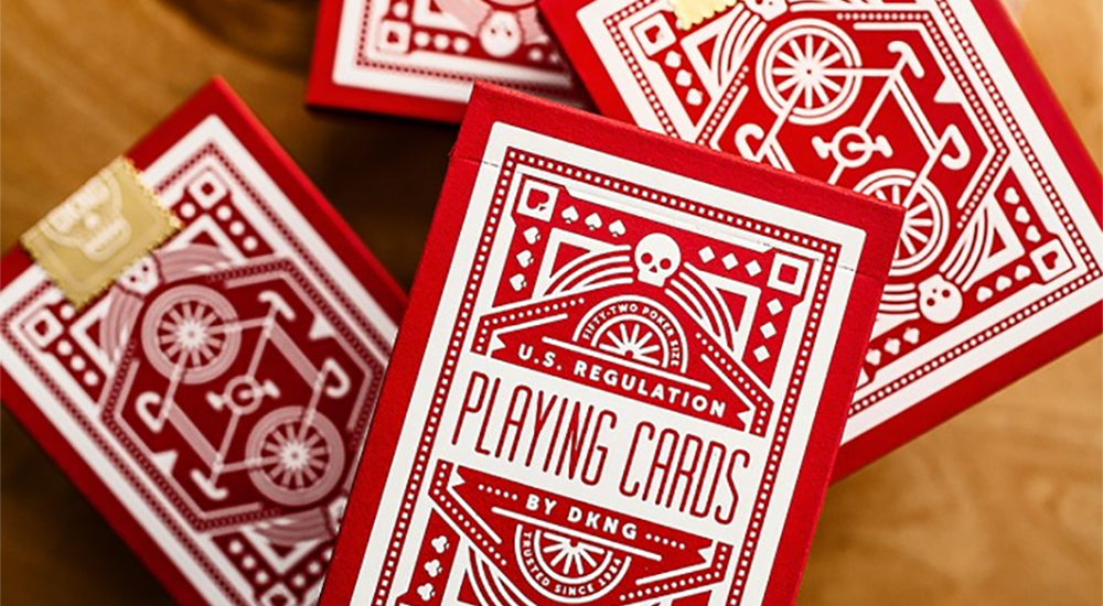 Premium DKNG (Red Wheel) Playing Cards - High-Quality Poker & Game Cards for Magic Tricks, Cardistry, and Casino Nights - Perfect for Parties, Family Game Nights, and Professional Performances
