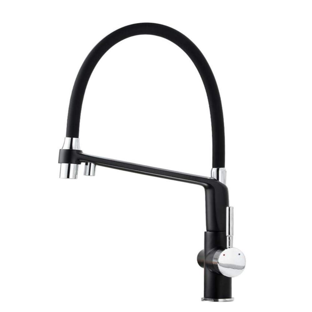 3-Way Brass Kitchen Faucet with Water Filter - Hot & Cold Drinking Water Purifier, 360° Rotation for Direct Use - Perfect for Modern Kitchens & Healthy Hydration