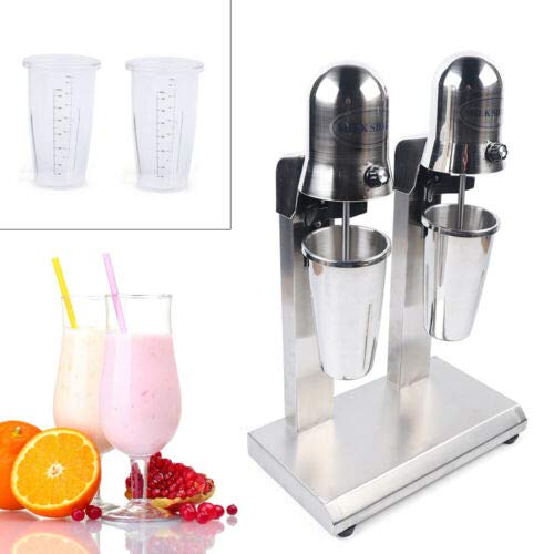 Commercial & Home Use 560W Double Head Electric Milkshake Mixer - Stainless Steel Adjustable Speed Drink Shaker for Smoothies, Shakes & Beverages - Perfect for Restaurants, Cafes, Bars & Home Kitchens